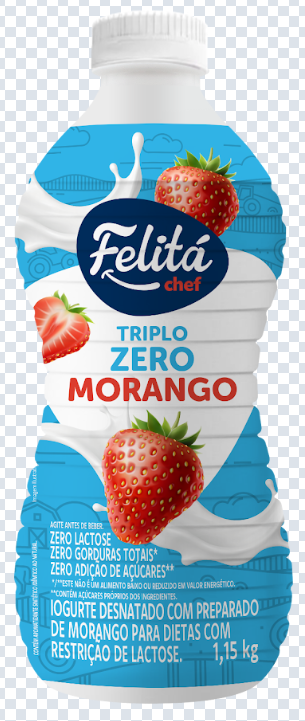 Iogurte triplo zero morango Felitá Chef